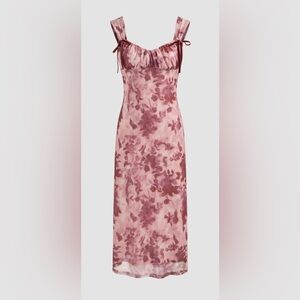 Cider Pink Floral Midi Dress